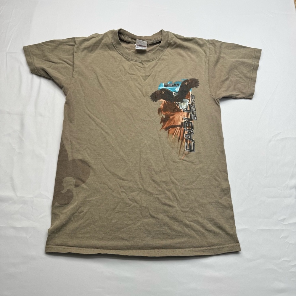Boys vintage Boy Scouts eagles T shirt graphic tee size small cotton Preowned